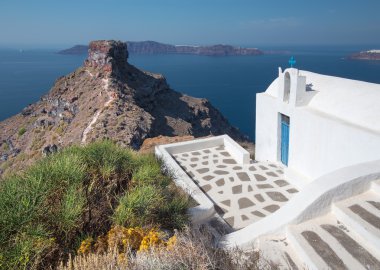 Santorini - genellikle küçük kilise Imerovigli Agios Ioannis Katiforis ve Skaros Kalesi için göz.