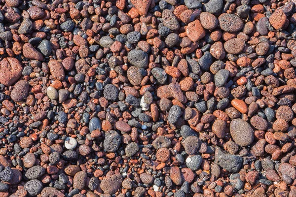Santorini - El detalle de la piedra pómez de la playa Roja — Foto de Stock
