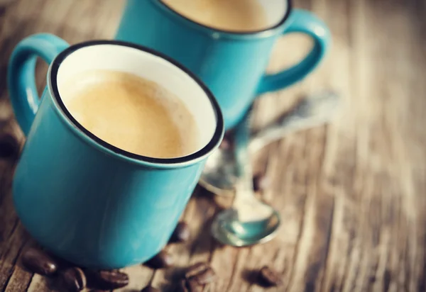 Twee kopjes koffie. Espresso — Stockfoto