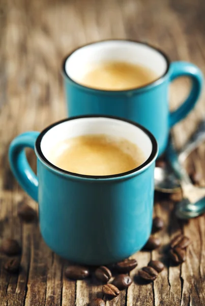 Twee kopjes koffie. Espresso — Stockfoto