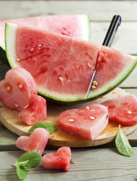 Watermelon slices for dessert — Stock Photo, Image