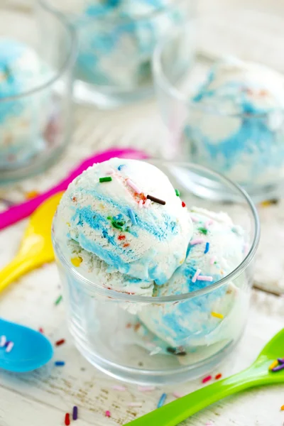 Verjaardag Cake Ice Cream — Stockfoto