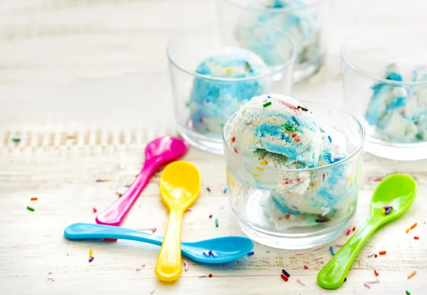 Verjaardag Cake Ice Cream — Stockfoto