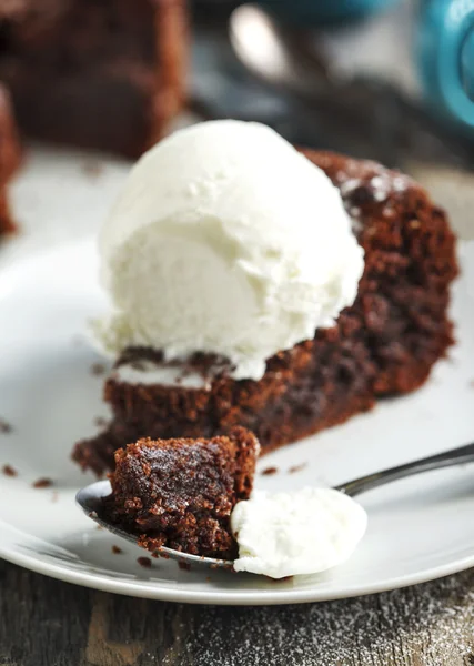 Torta di cioccolato fondente — Foto Stock