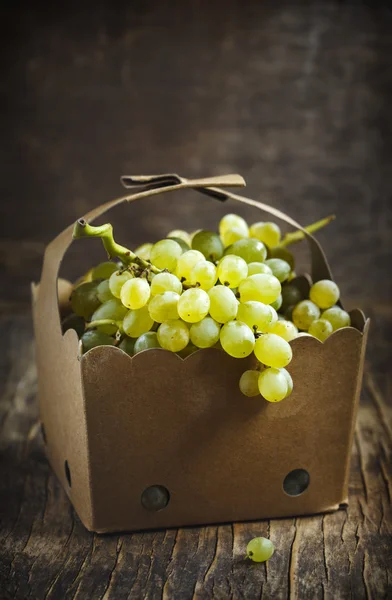 Fresh mini grapes in basket