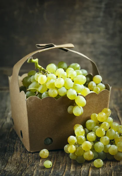 Fresh mini grapes in basket