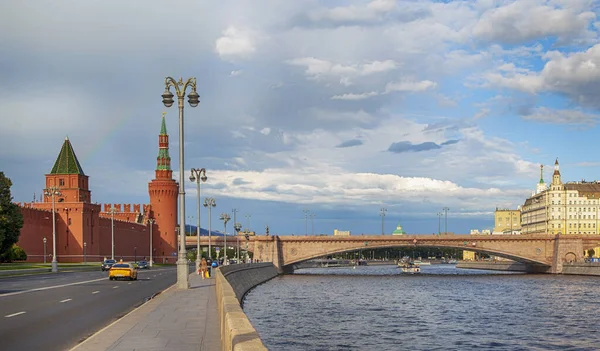Moskau Russland Juli 2021 Blick Auf Die Moskwa Und Den — Stockfoto