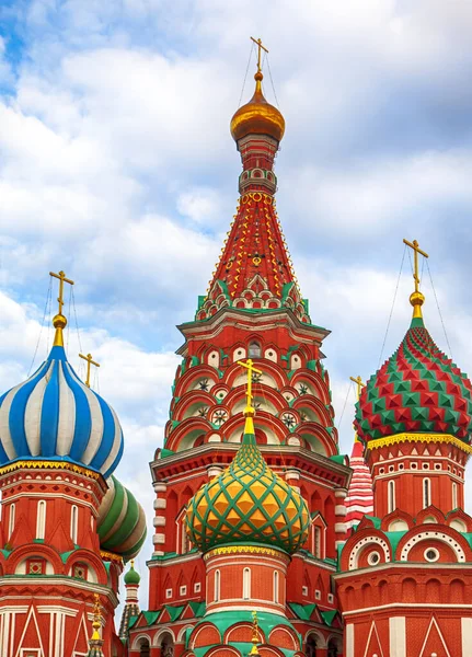 Moskau Juli 2021 Basilius Kathedrale Auf Dem Roten Platz Sommertagen — Stockfoto