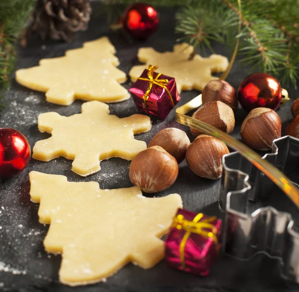 Cuisson des biscuits de Noël — Photo