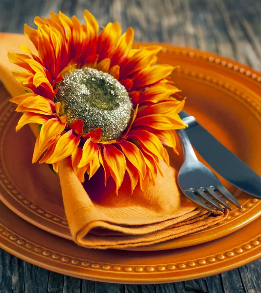 Autumn table setting. — Stock Photo, Image