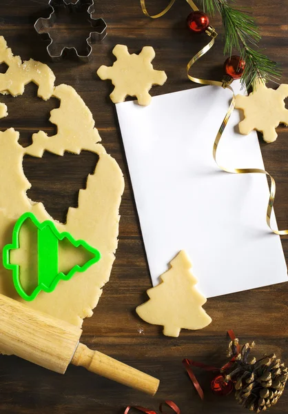 Baking Christmas cookies — Stock fotografie