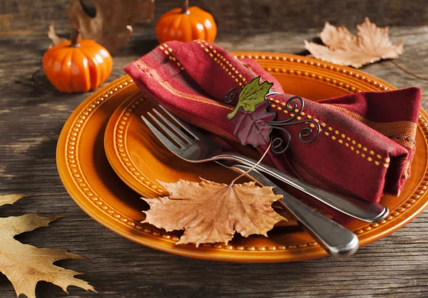 Autumn table setting — Stock Photo, Image