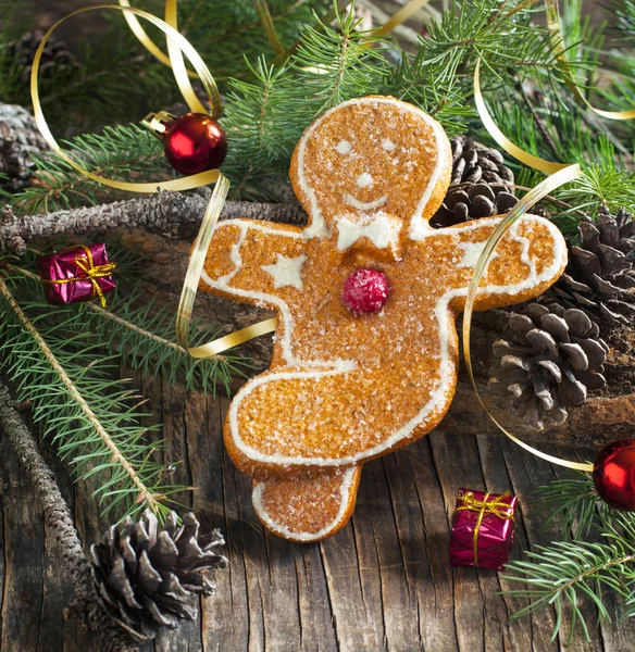 Gingerbread homens decoração — Fotografia de Stock