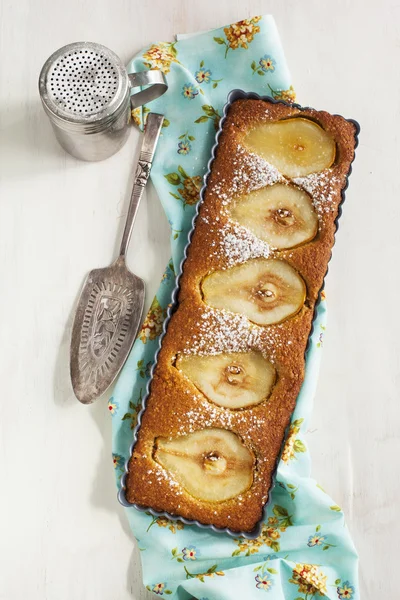 Pear and almond tart — Stock Photo, Image