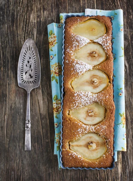 Tarte à la poire et aux amandes — Photo