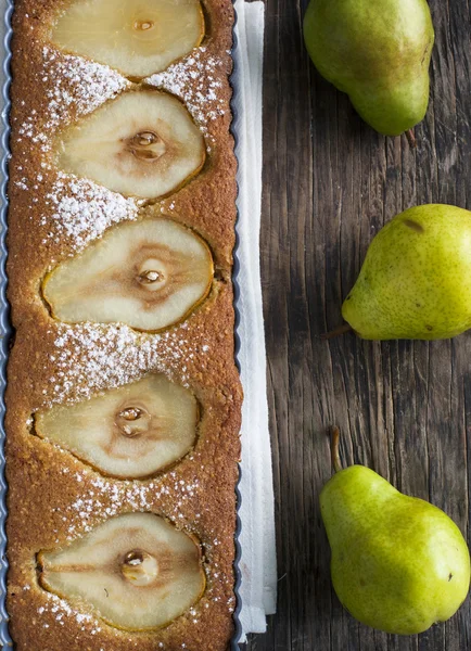 Crostata di pere e mandorle — Foto Stock