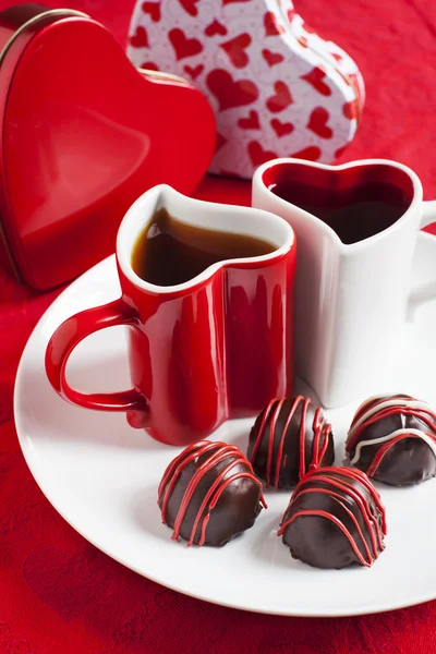 Tartufo di cioccolato fatto a mano per San Valentino — Foto Stock