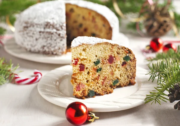 Gâteau aux fruits de Noël traditionnel — Photo