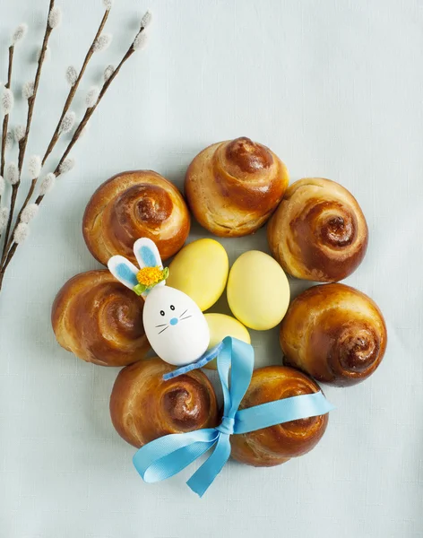 Húsvéti édes kenyér koszorú — Stock Fotó