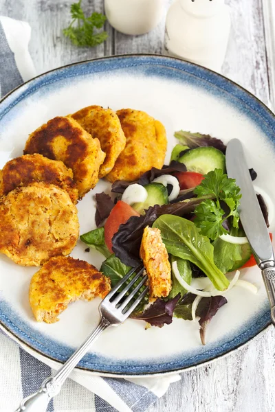 Carrot and potato pancakes — Stock Photo, Image