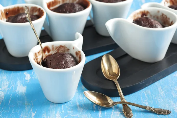 Brownie in cup — Stock Photo, Image