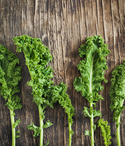 Fresh Green Kale. Selective focus