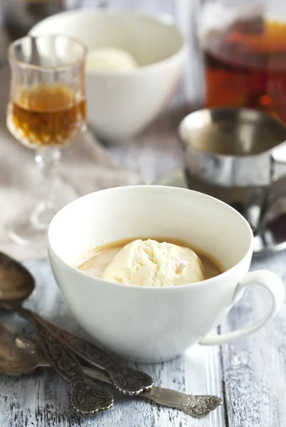 Kaffee-Eis mit Cognac. — Stockfoto