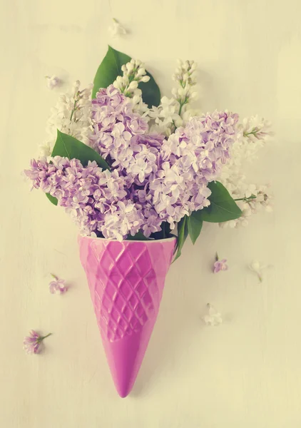 Belles fleurs lilas violet et blanc. Image tonique — Photo