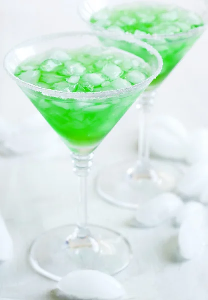 Cocktail "Foggy London Town". Coquetel verde — Fotografia de Stock