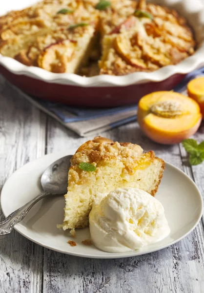 Torta de pêssego — Fotografia de Stock