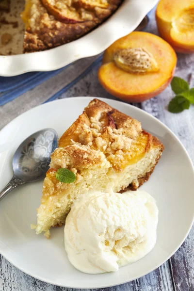 Torta de pêssego — Fotografia de Stock