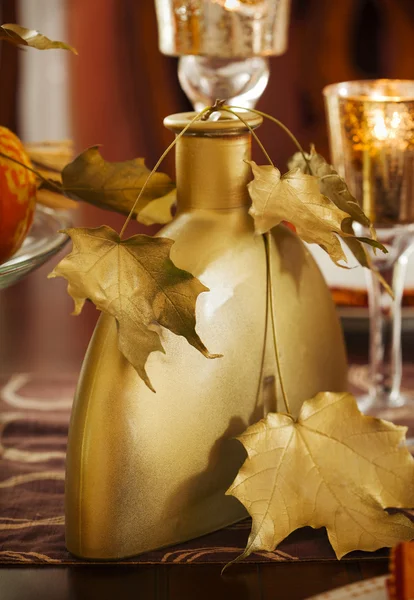 Thanksgiving table setting decoration — Stock Photo, Image