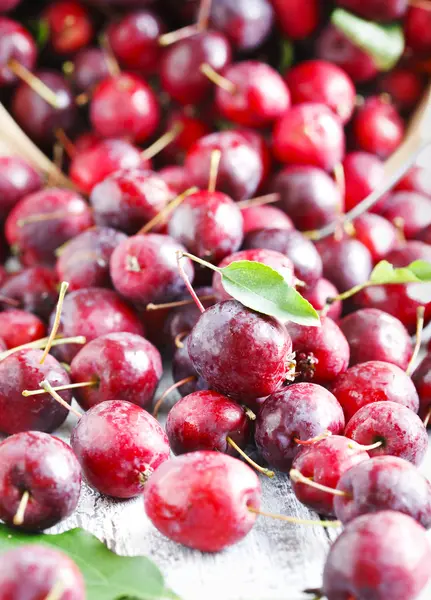 Crab apple in basket. Selective focus — Stock Photo, Image