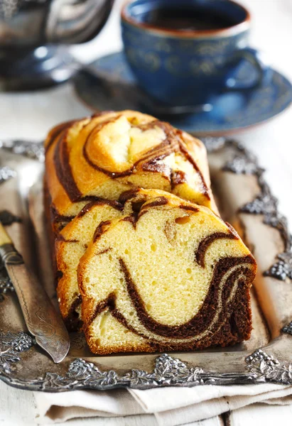 Marble loaf cake — Stock Photo, Image