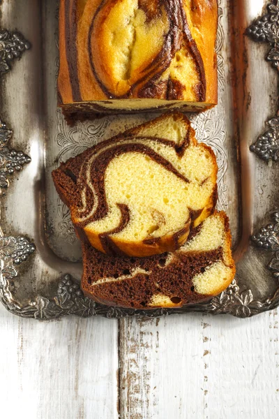 Márvány Loaf Cake — Stock Fotó