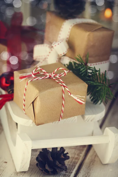 Weihnachtsgeschenkboxen — Stockfoto