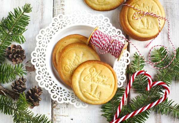 Christmas cookies. Top view — Stock Photo, Image