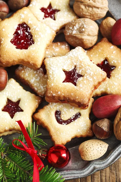 Linzer biscotti di Natale — Foto Stock