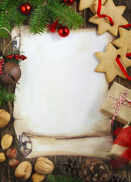 Dekorative Weihnachten Rahmen Hintergrund — Stockfoto