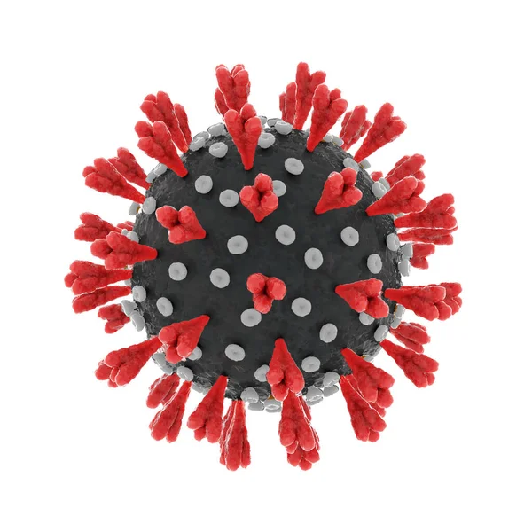 Rendering 3d di un germe coronavirus isolato su sfondo bianco — Foto Stock