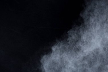 Siyah arka planda beyaz toz patlaması. Renkli bulut. Renkli toz patlar. Boya Holi.