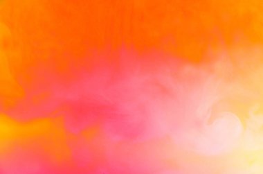 Suyun içinde renkli mürekkep var, yakından araştırıyoruz. Soyut bilim arkaplanı.