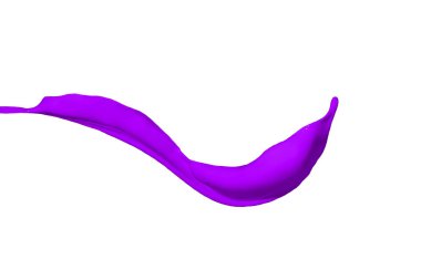 Mor boya sıçraması beyaz arkaplanda izole edildi.