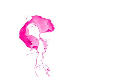 Pembe boya, beyaz arkaplanda izole edilmiş..