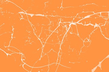 Turuncu arka planda beyaz boya sıçraması.