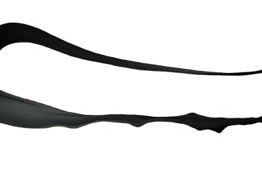 Beyaz arkaplanda siyah boya sıçraması.