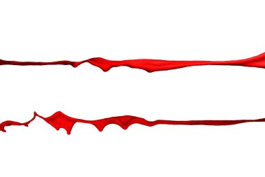 Beyaz arkaplanda kırmızı boya sıçraması.