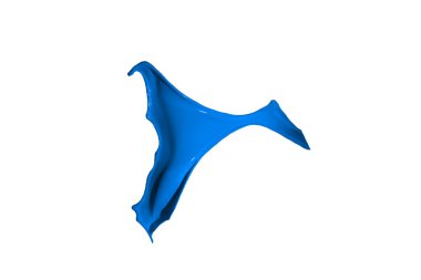 Mavi boya beyaz arkaplanda izole edilmiş.