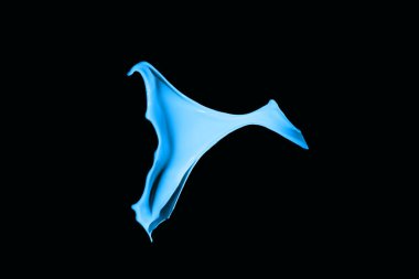 Siyah arkaplanda mavi boya sıçraması.