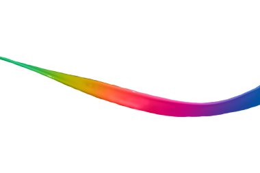 Beyaz arkaplanda izole edilmiş renkli boya lekeleri.